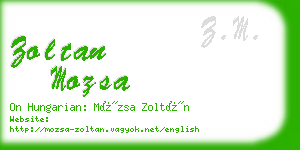 zoltan mozsa business card